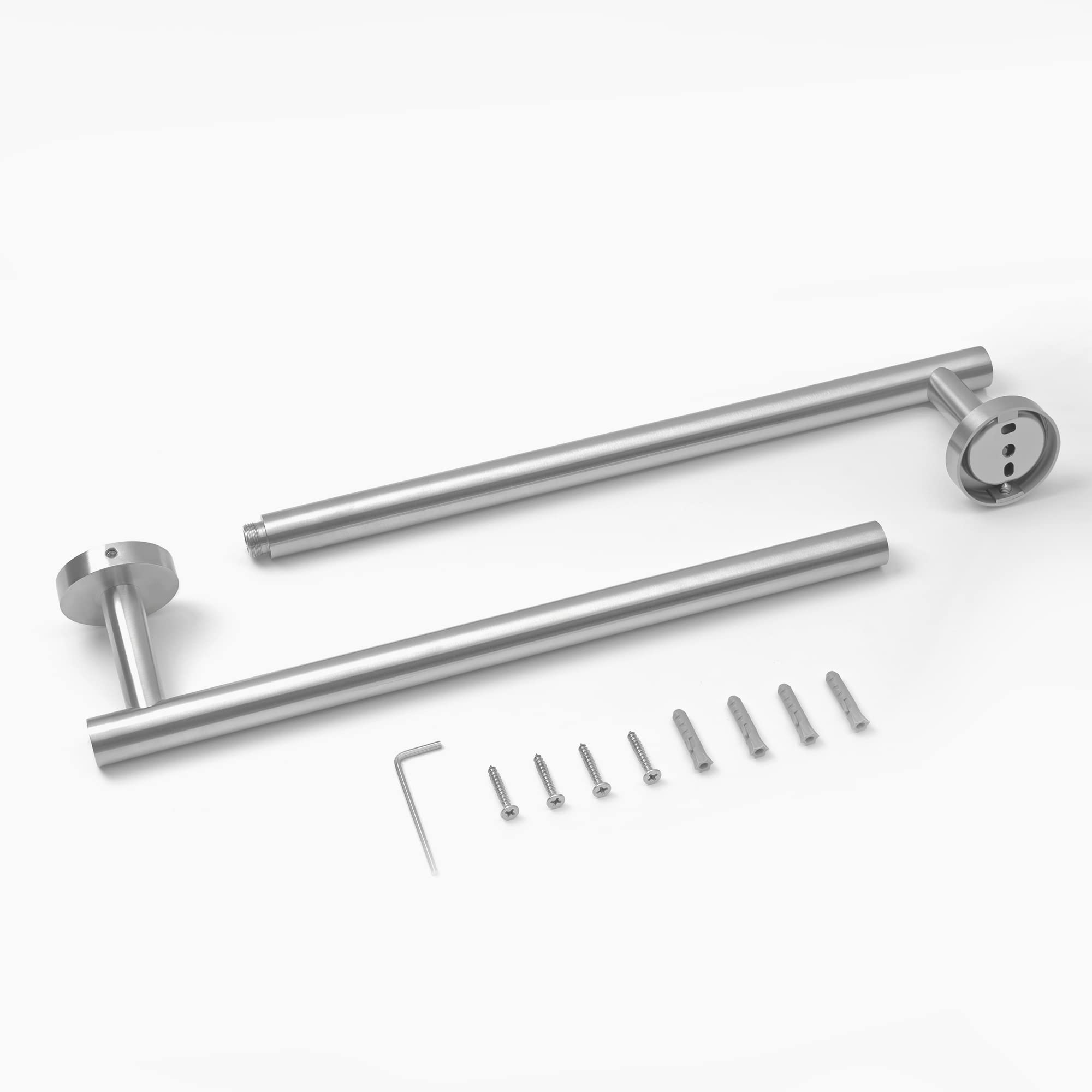 Hitslam Brushed Nickel 25.7 Inch Towel Bar For Bathroom, Sus304 Stainless Steel Bathroom Towel Rack Wall Mounted, Modern Home De